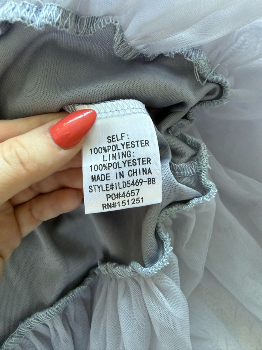 NWT - Baltic Born - Alora Tulle Tiered Maxi Dress - Dusty Slate - Picture 6 of 13